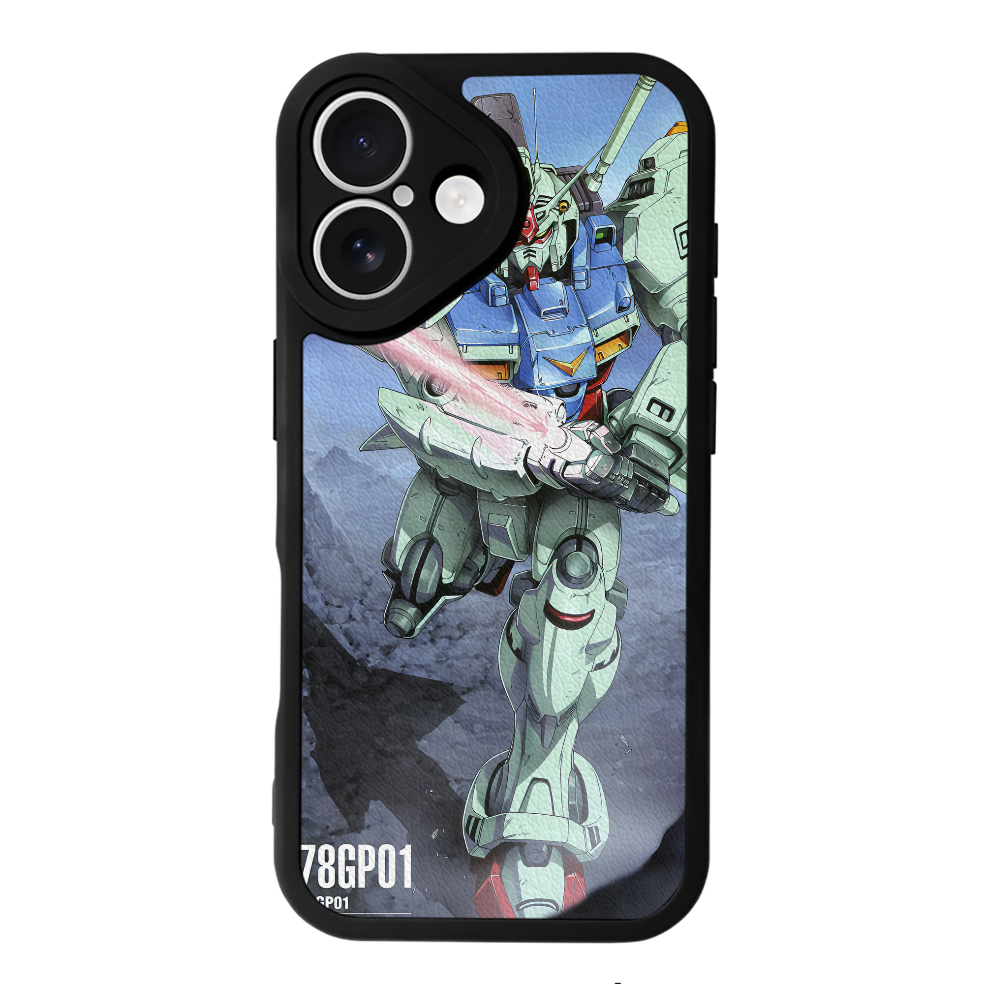 （画像用） 機動戦士ガンダム Mobile Suit Gundam 【iPhone 16シリーズ対応】シリコンスマホケース（レザー調） 材質：シリコン